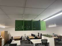 Chrystal-and-Hill-Green-Logo-Ceiling-Baffle