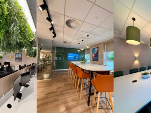 A modern workplace: from reception to breakout space…